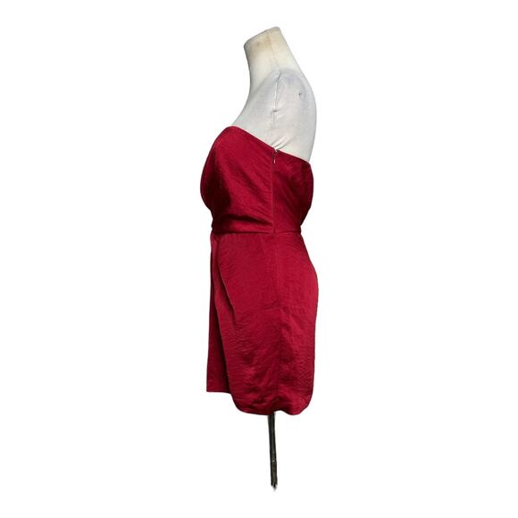 BCBGeneration red satin strapless mini dress size 0 - Picture 6 of 11